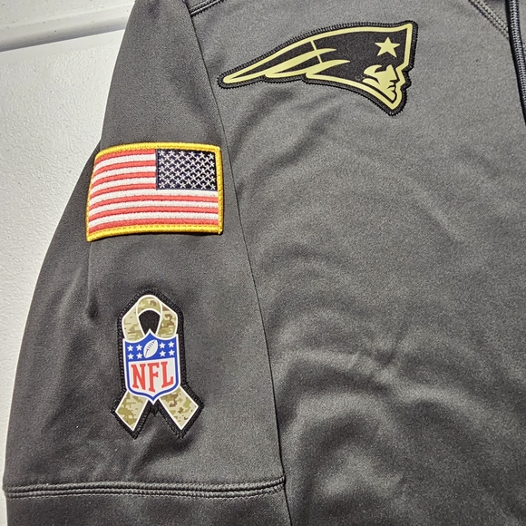 New England Patriots Hoodie Mens Medium Nike Onfield Military Salute to Service - Picture 5 of 11